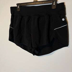 Zella Black Athletic Running Shorts with Reflective Trim